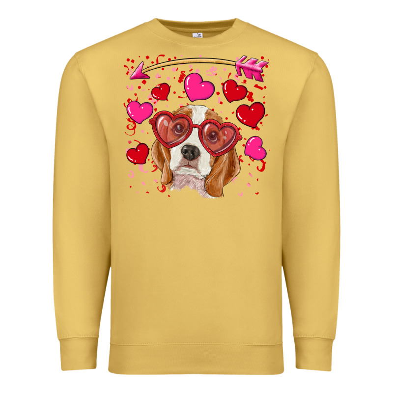 Valentines Day  Beagle Premium Sweatshirt by RanaPortraitStore | Teevron