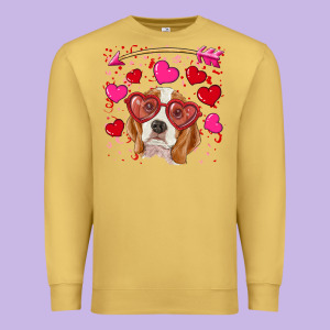Valentines Day  Beagle Premium Sweatshirt Designed By Ranaportraitstore