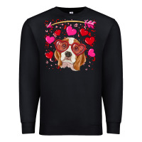 Black Valentines day  beagle Premium Sweatshirt - RanaPortraitStore