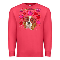 Cardinal Valentines day  beagle Premium Sweatshirt - RanaPortraitStore