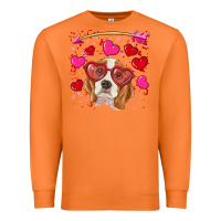 Carrot Valentines day  beagle Premium Sweatshirt - RanaPortraitStore
