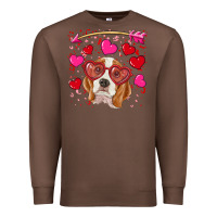 Chestnut Valentines day  beagle Premium Sweatshirt - RanaPortraitStore