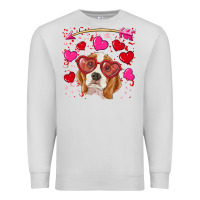 Dove Grey Valentines day  beagle Premium Sweatshirt - RanaPortraitStore