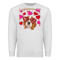 Oatmeal Heather Valentines day  beagle Premium Sweatshirt - RanaPortraitStore