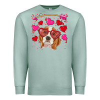 Seafoam Valentines day  beagle Premium Sweatshirt - RanaPortraitStore