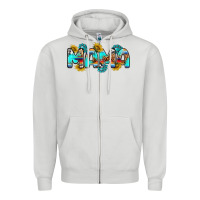 Dove Grey western mama Zipper Hoodie - RanaPortraitStore