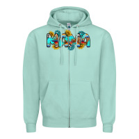 Seafoam western mama Zipper Hoodie - RanaPortraitStore