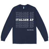 Navy italian af Long Sleeve Tee - artisFamous