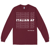 Burgundy italian af Long Sleeve Tee - artisFamous