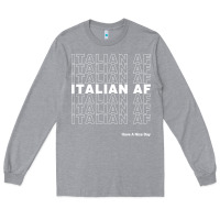 Heather Grey italian af Long Sleeve Tee - artisFamous