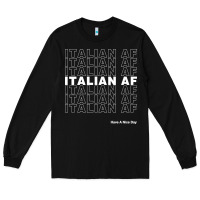 Black italian af Long Sleeve Tee - artisFamous