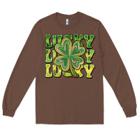 Chestnut Lucky Clover Long Sleeve Tee - CowhideDigitalArt