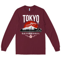 Burgundy tokyo Long Sleeve Tee - artisFamous