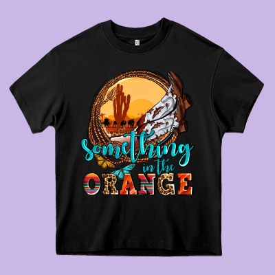 Something In The Orange Olivia Heavy Core Tee Designed By Oliviacreatesart