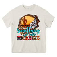 Cream something in the orange olivia Heavy Core Tee - OliviaCreatesArt