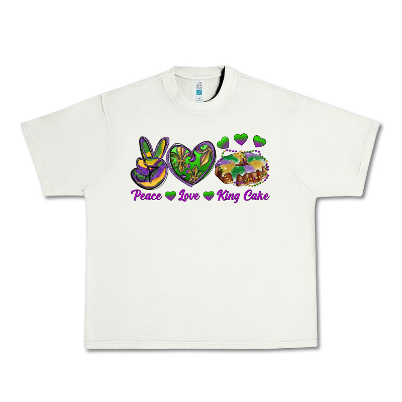 Peace Love Mardi Gras King Cake Urban Heavy Tee by RanaPortraitStore | Teevron