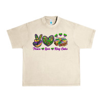 Sandshell peace love mardi gras king cake Urban Heavy Tee - RanaPortraitStore