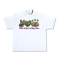 White peace love mardi gras king cake Urban Heavy Tee - RanaPortraitStore