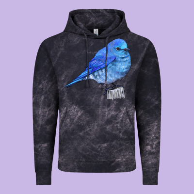 Mountain Bluebird Vintage Hoodie Designed By Lillyallendesigns