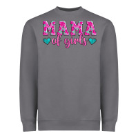 Storm mama of girls floral pattern turquoise heart Heavyweight Sweatshirt - Jasminsmagicworld