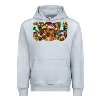 Heather Grey dachshund christmas joy Urban Hoodie - RanaPortraitStore
