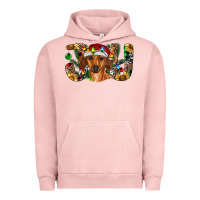 Pigment Salmon dachshund christmas joy Urban Hoodie - RanaPortraitStore
