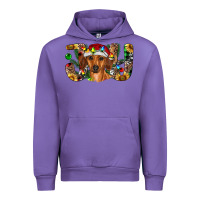 Tulip dachshund christmas joy Urban Hoodie - RanaPortraitStore