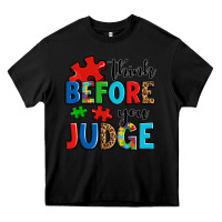 Black think before you judge Heavy Core Tee - OliviaCreatesArt