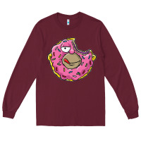 Burgundy DONUT Long Sleeve Tee - artisFamous