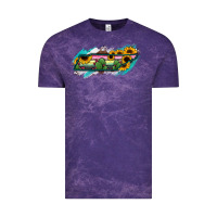 Cloud Purple Tennessee Map Sunflower Cactus Serape Vintage Tee - RanaPortraitStore