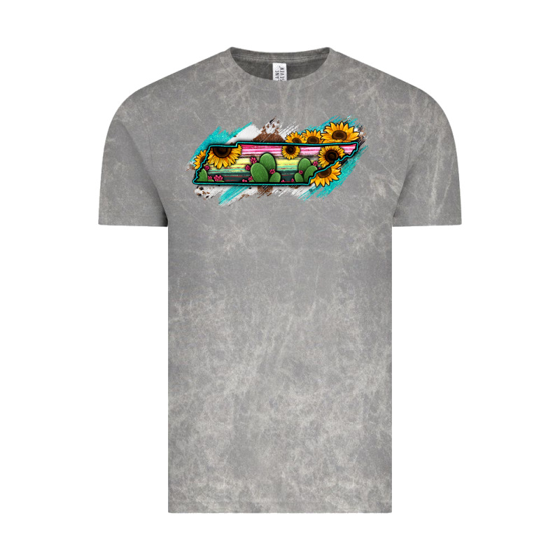 Tennessee Map Sunflower Cactus Serape Vintage Tee by RanaPortraitStore | Teevron