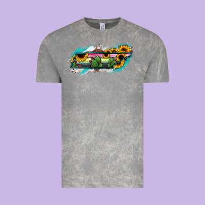 Tennessee Map Sunflower Cactus Serape Vintage Tee Designed By Ranaportraitstore