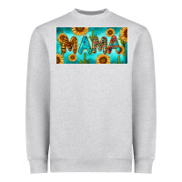Heather Grey western mama with sunflowers and cactus Heavyweight Sweatshirt - RanaPortraitStore