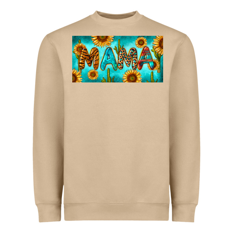 Western Mama With Sunflowers And Cactus Heavyweight Sweatshirt by RanaPortraitStore | Teevron