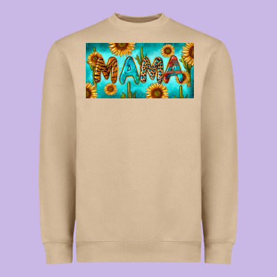 Western Mama With Sunflowers And Cactus Heavyweight Sweatshirt Designed By Ranaportraitstore