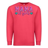 Cardinal mama of girls floral pattern turquoise heart Premium Sweatshirt - Jasminsmagicworld