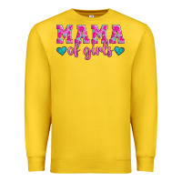 Lemon mama of girls floral pattern turquoise heart Premium Sweatshirt - Jasminsmagicworld
