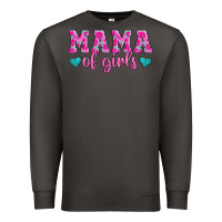 Smoke mama of girls floral pattern turquoise heart Premium Sweatshirt - Jasminsmagicworld
