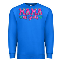 True Royal mama of girls floral pattern turquoise heart Premium Sweatshirt - Jasminsmagicworld