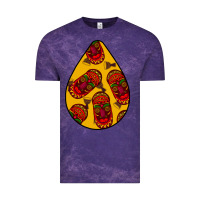 Cloud Purple african masks teardrop  5 Vintage Tee - BundleAndBundleShop