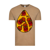 Vintage Coffee african masks teardrop  5 Vintage Tee - BundleAndBundleShop