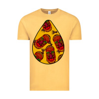 Vintage Mustard african masks teardrop  5 Vintage Tee - BundleAndBundleShop