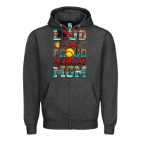 Charcoal Heather loud and proud softball mom Zipper Hoodie - RanaPortraitStore