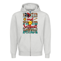 Loud And Proud Softball Mom Zipper Hoodie | Teevron