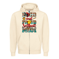 Sandshell loud and proud softball mom Zipper Hoodie - RanaPortraitStore