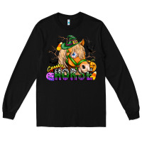 Black spooky horse Long Sleeve Tee - CowhideDigitalArt