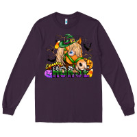 Plum spooky horse Long Sleeve Tee - CowhideDigitalArt