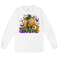 White spooky horse Long Sleeve Tee - CowhideDigitalArt