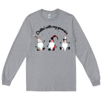 Heather Grey chillin' with my gnomies for light Long Sleeve Tee - artisFamous