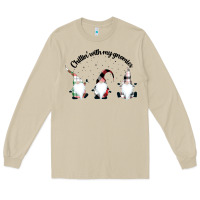 Mushroom chillin' with my gnomies for light Long Sleeve Tee - artisFamous
